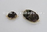 NGC689 15*20mm - 25*35mm freeform tourmaline gemstone connectors