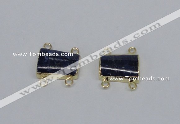 NGC728 13*18mm trapezoid lapis lazuli connectors wholesale