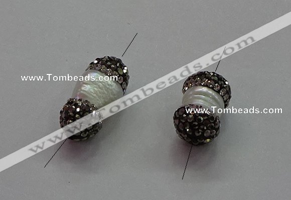 NGC7503 8*14mm - 8*20mm nuggets shell pearl connectors wholesale