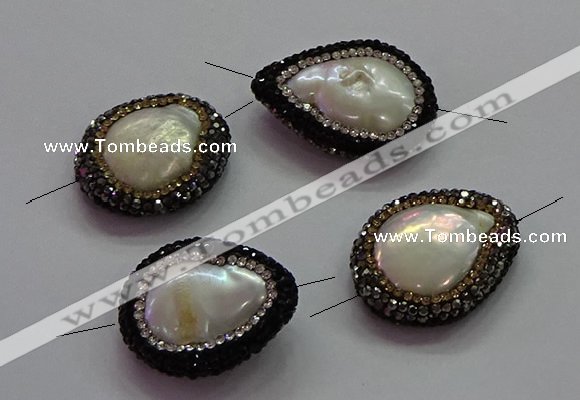 NGC7509 22*25mm - 22*30mm freeform pearl connectors wholesale