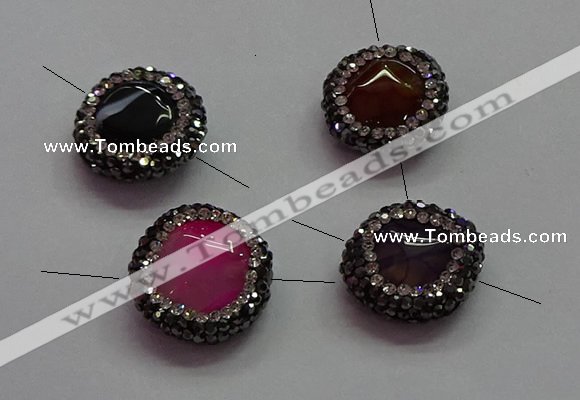 NGC7514 14*15mm - 16*17mm freeform agate connectors wholesale