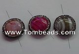 NGC7515 26mm - 28mm coin agate connectors wholesale