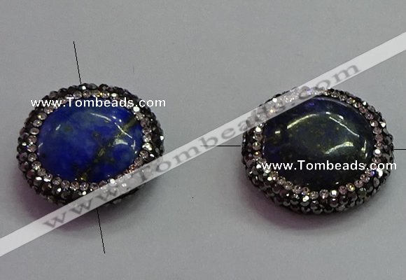 NGC7522 25mm coin lapis lazuli connectors wholesale