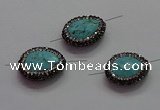 NGC7532 18*22mm - 20*25mm faceted teardrop turquoise connectors