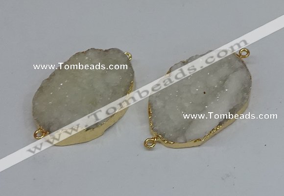 NGC8000 30*40mm - 35*45mm freeform druzy agate connectors