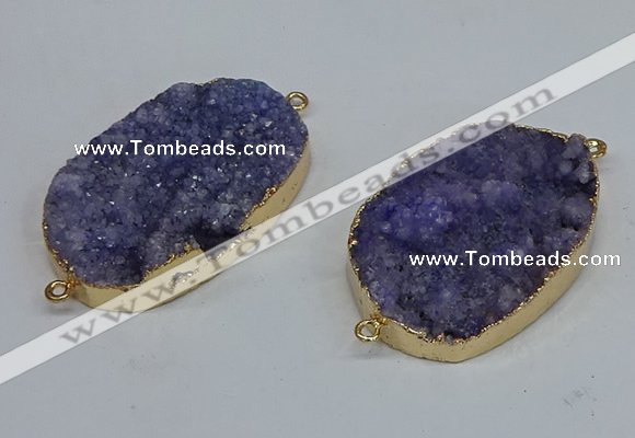 NGC8002 30*40mm - 35*45mm freeform druzy agate connectors