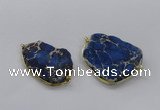 NGC847 25*35mm - 40*45mm freeform sea sediment jasper connectors