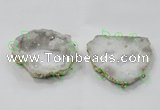 NGC920 40*60mm - 65*80mm freeform druzy agate connectors