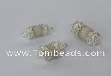 NGC957 10*14mm - 12*22mm tube druzy quartz connectors wholesale