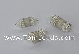 NGC957 10*14mm - 12*22mm tube druzy quartz connectors wholesale