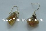 NGE08 13*18mm - 15*20mm nuggets citrine gemstone earrings wholesale