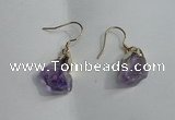 NGE09 13*18mm - 15*20mm nuggets amethyst earrings wholesale