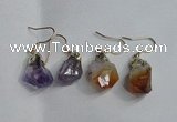 NGE10 13*18mm - 15*20mm nuggets amethyst & citrine earrings wholesale