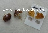 NGE135 12*14mm - 13*18mm nuggets citrine gemstone earrings