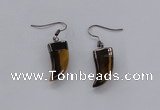 NGE153 11*20mm – 11*22mm oxhorn tiger eye gemstone earrings