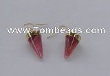 NGE155 11*20mm – 12*22mm cone agate gemstone earrings wholesale