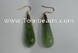 NGE16 10*40mm teardrop agate gemstone earrings wholesale