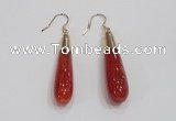 NGE19 10*40mm teardrop agate gemstone earrings wholesale