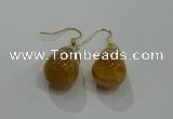 NGE234 15*20mm teardrop agate gemstone earrings wholesale