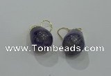 NGE235 15*20mm teardrop agate gemstone earrings wholesale