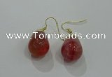 NGE236 15*20mm teardrop agate gemstone earrings wholesale