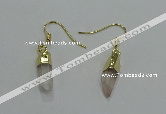 NGE250 5*16mm - 5*18mm sticks white crystal gemstone earrings