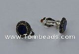 NGE282 15mm - 16mm coin lapis lazuli gemstone earrings wholeasle