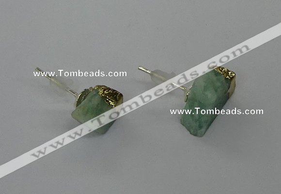 NGE310 6*8mm - 8*10mm nuggets amazonite earrings wholesale