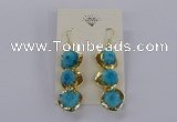 NGE395 10*32mm - 12*38mm druzy agate gemstone earrings