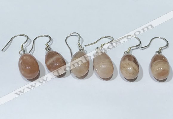 NGE412 10*14mm teardrop moonstone earrings wholesale