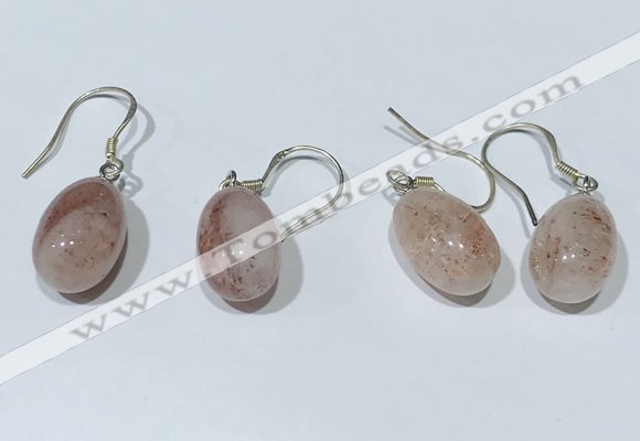 NGE413 10*14mm teardrop moonstone earrings wholesale