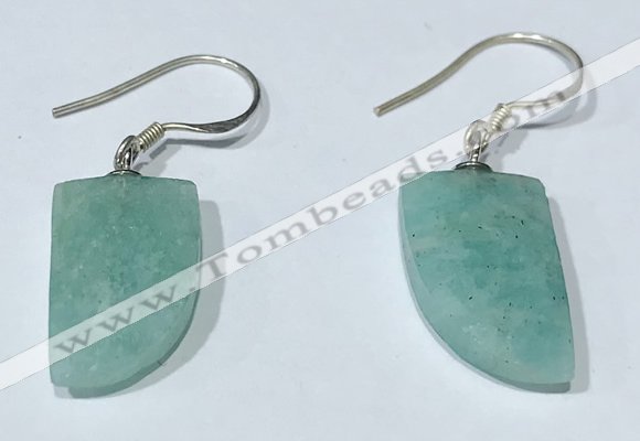 NGE424 10*15mm horn-shaped amazonite earrings wholesale