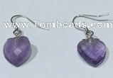 NGE431 10*10mm heart-shaped amethyst earrings wholesale