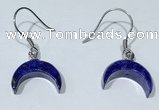 NGE434 10*14mm moon-shaped lapis lazuli earrings wholesale