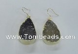 NGE47 20*28mm - 22*30mm teardrop druzy agate earrings