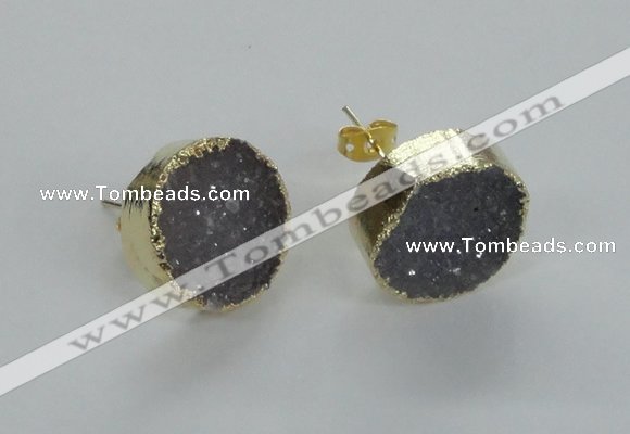 NGE50 16mm - 18mm freefrom druzy agate earrings wholesale