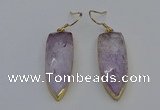 NGE5052 12*35mm - 15*40mm arrowhead amethyst pendants wholesale