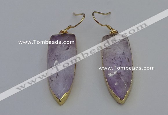 NGE5052 12*35mm - 15*40mm arrowhead amethyst pendants wholesale