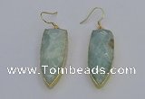 NGE5060 12*35mm - 15*40mm arrowhead amazonite pendants wholeasle