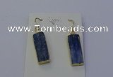 NGE5102 9*25mm rectangle blue kyanite earrings wholesale