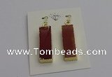 NGE5173 10*28mm - 10*30mm rectangle mookaite earrings