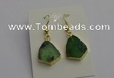 NGE5175 15*20mm australia chrysoprase earrings wholesale