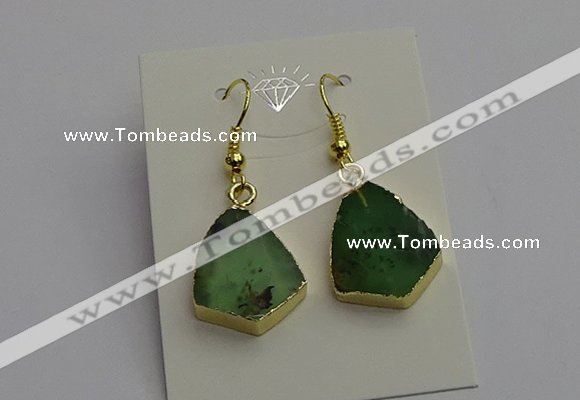 NGE5175 15*20mm australia chrysoprase earrings wholesale