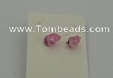 NGE5182 5*8mm - 6*10mm nuggets plated druzy quartz earrings
