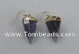 NGE63 14*20mm - 15*22mm cone agate gemstone earrings wholesale