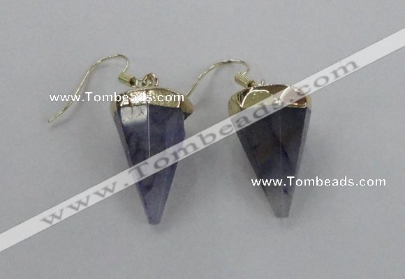 NGE63 14*20mm - 15*22mm cone agate gemstone earrings wholesale