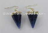 NGE64 14*20mm - 15*22mm cone agate gemstone earrings wholesale