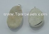 NGP1000 25*35mm - 35*45mm freeform druzy agate beads pendant