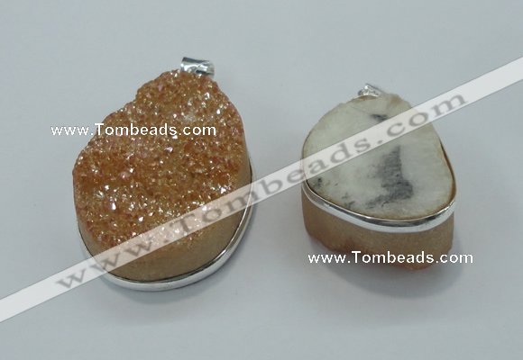 NGP1001 25*35mm - 35*45mm freeform druzy agate beads pendant