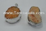 NGP1007 25*35mm - 35*45mm freeform druzy agate beads pendant
